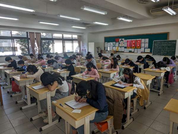 硬筆書法類比賽現場