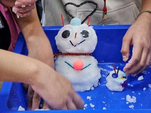 自然課做雪人